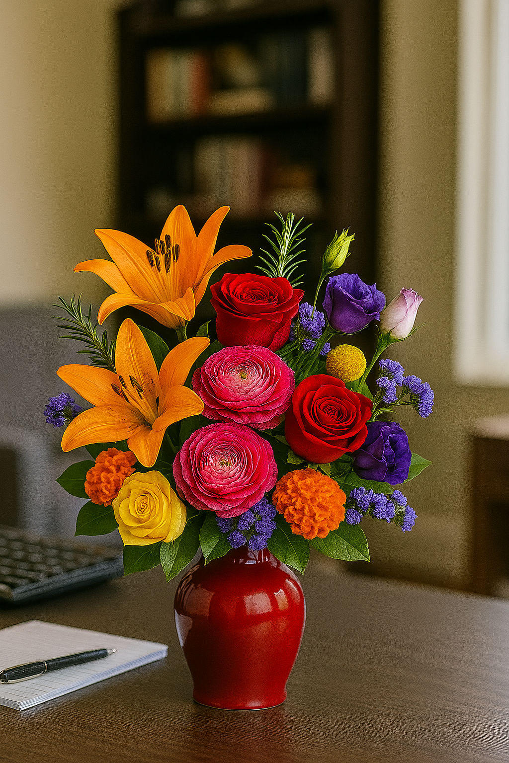Rose & Orchid Cascade - Anniversary Flowers